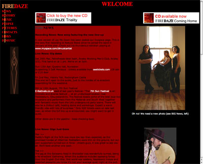 band website design