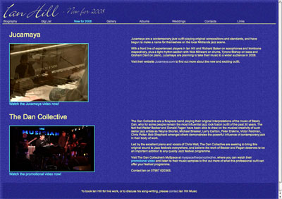 musician website design